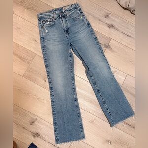AG Adriano Goldschmied Light Blue Straight Leg Jeans